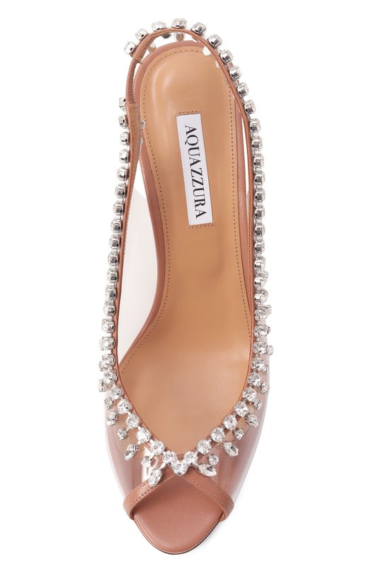 Туфли Temptation Crystal 75 Aquazzura TEMMIDS1/NPV Прозрачный  TEMMIDS1/NPV Фото 6