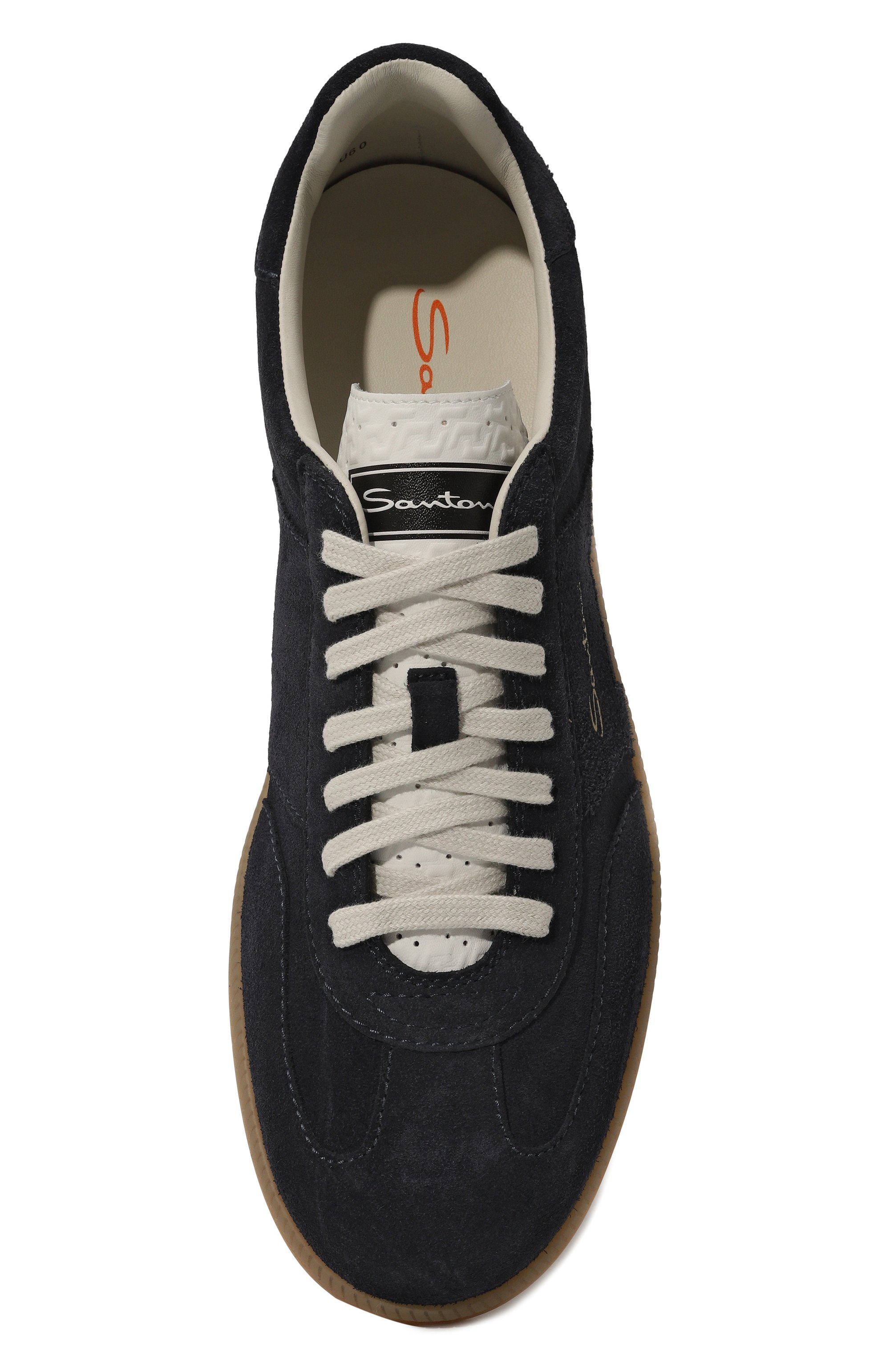 Замшевые кеды dbs-olympic SANTONI темно-синего цвета по цене 55000 руб., арт. MBPL21975FARCSB5U60, фото 6 Замшевые кеды dbs-olympic SANTONI, арт. MBPL21975FARCSB5U60, фото 6