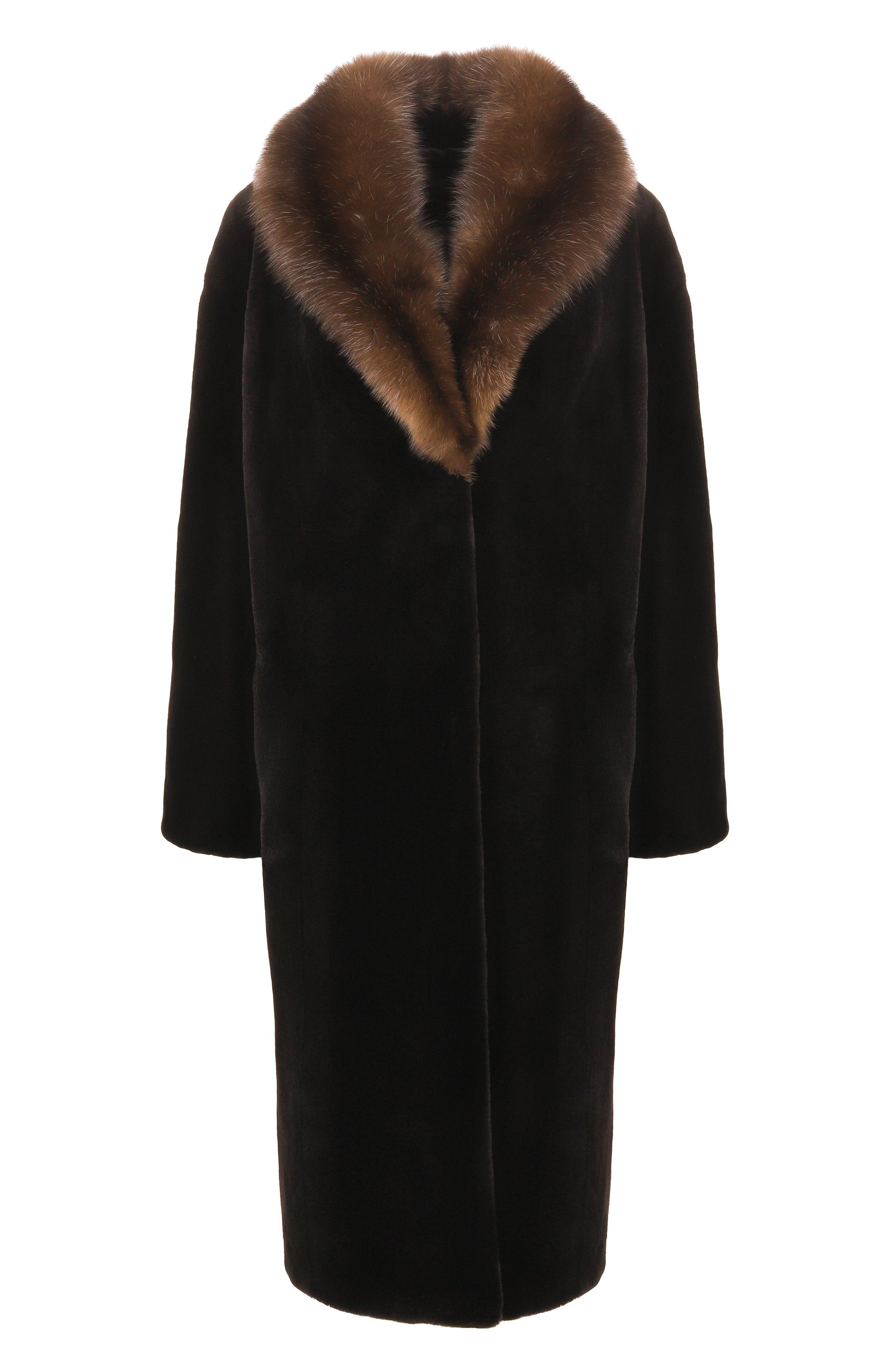 Шуба из норки с воротником из соболя VICTORIA KUSENKOVA, арт. 701513502447, фото 1