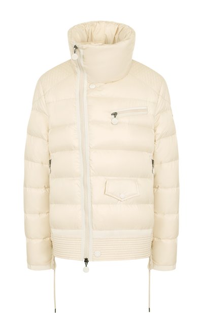 Женский стеганый пуховик с косой молнией и воротником-стойкой MONCLER, арт. C2-093-45303-85-549K3