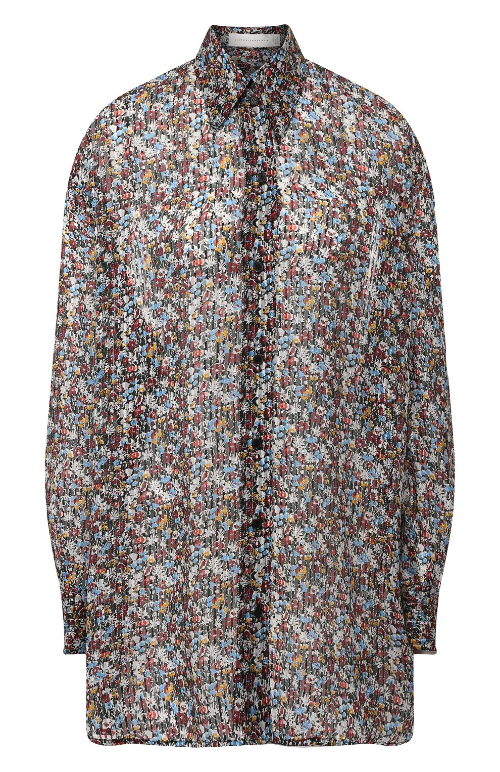 Шелковая рубашка VICTORIA BECKHAM, арт. SH 0VR 1850 MSS19 FL0RAL LUREX STRIPE, фото 1