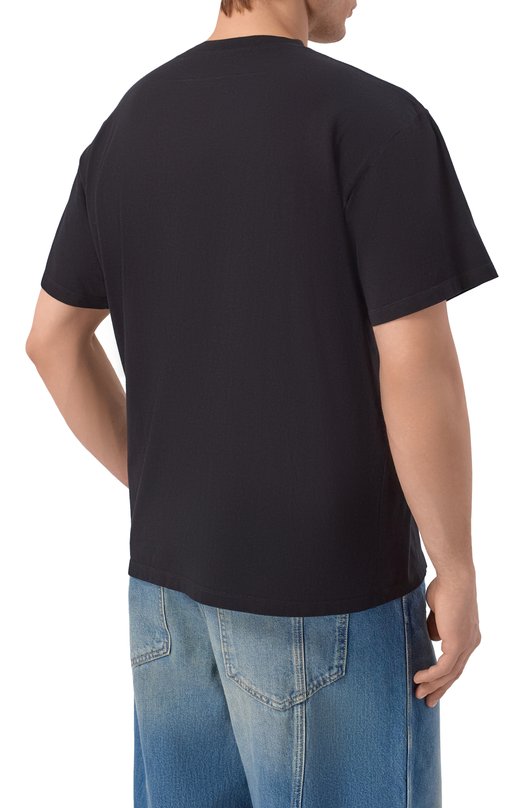 Хлопковая футболка MM6 SH0GC0067/M20048 Чёрный  SH0GC0067/M20048 Фото 4