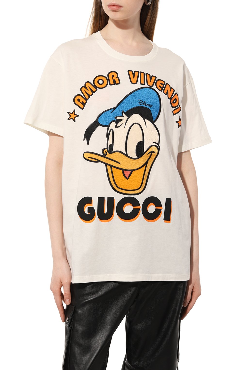 Хлопковая футболка disney x gucci GUCCI, арт. 615044 XJDBJ, фото 3
