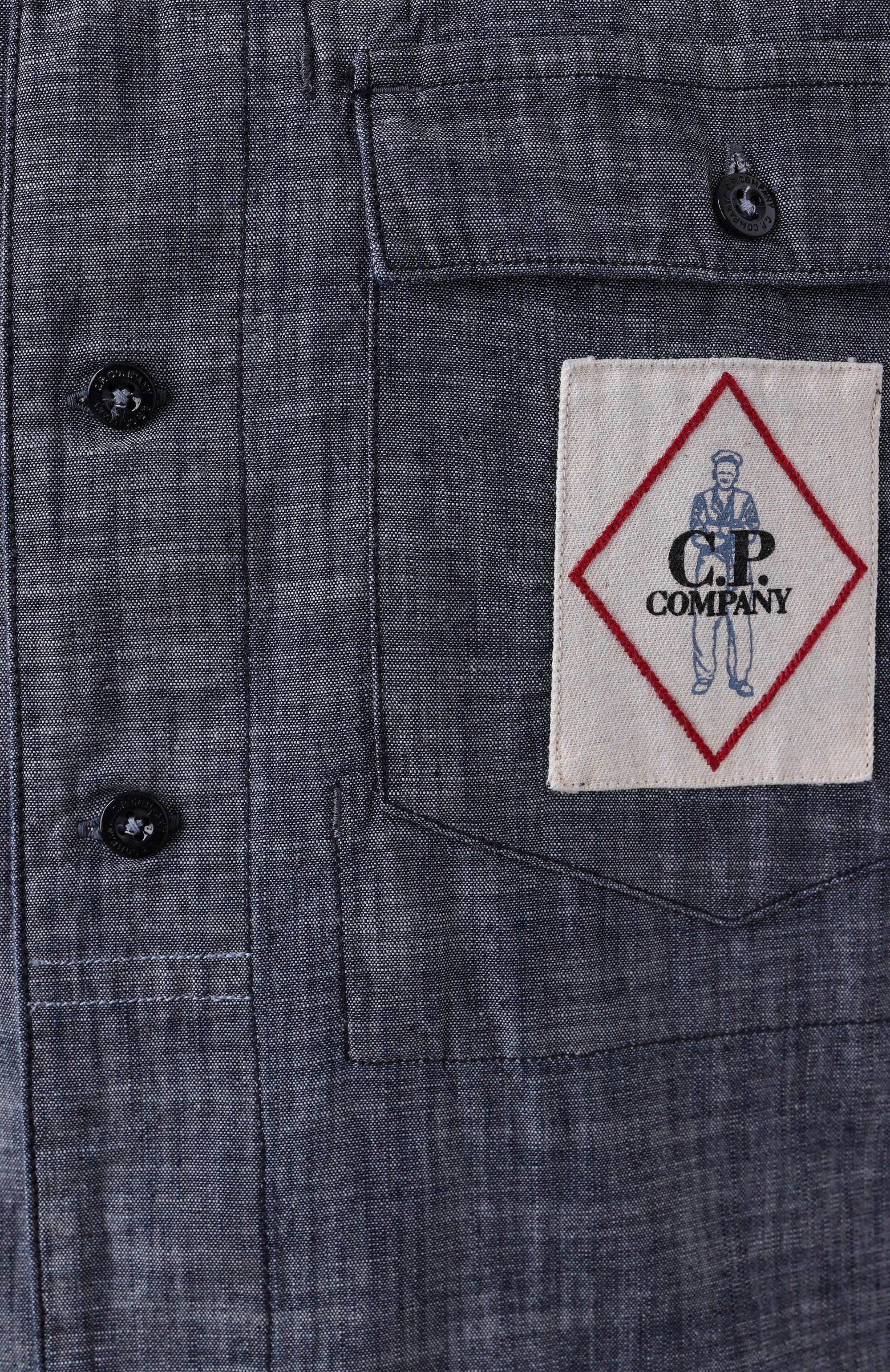 Хлопковая рубашка C.P. COMPANY, арт. 18CMSH151A110065W, фото 6