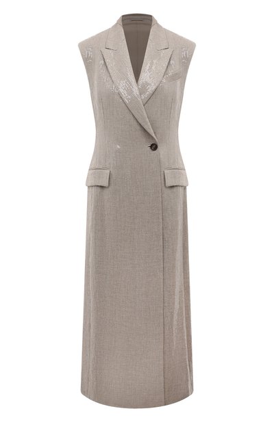 Женский льняной жилет BRUNELLO CUCINELLI, арт. MH5709655