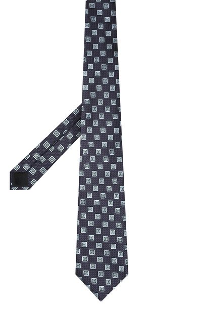 Шелковый галстук ZEGNA темно-синего цвета по цене 21400 руб., арт. Z9D80/1XW, фото 2 Шелковый галстук ZEGNA, арт. Z9D80/1XW, фото 2