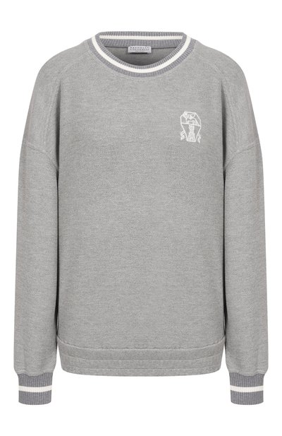 Женский свитшот из хлопка и вискозы BRUNELLO CUCINELLI, арт. MP930SN900