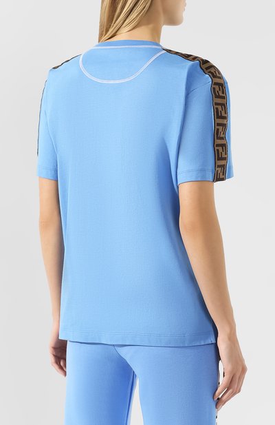 Хлопковая футболка FENDI, арт. FAF073 A6J6, фото 4