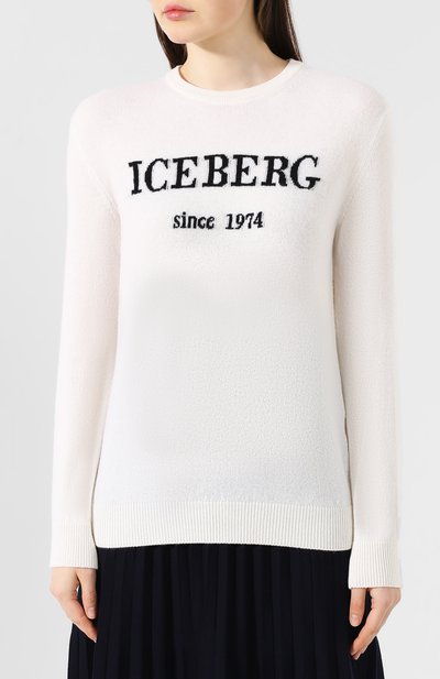 Кашемировый пуловер ICEBERG бежевого цвета по цене 59950 руб., арт. 19I I2P0/A026/7003, фото 3 Кашемировый пуловер ICEBERG, арт. 19I I2P0/A026/7003, фото 3