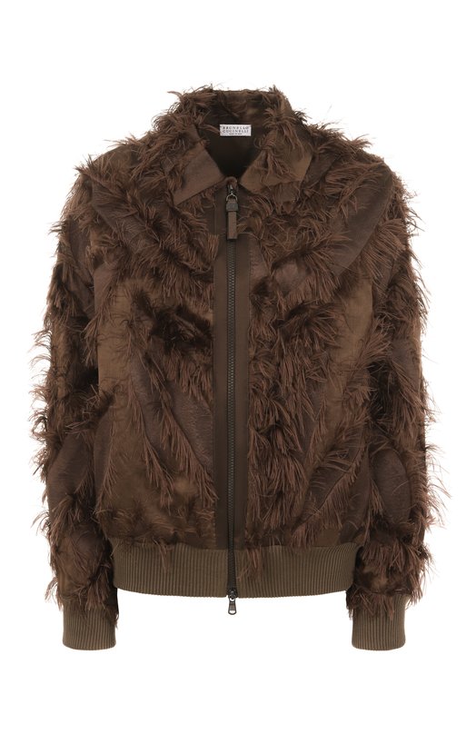 Бомбер Brunello Cucinelli MP931HG926 Коричневый MP931HG926