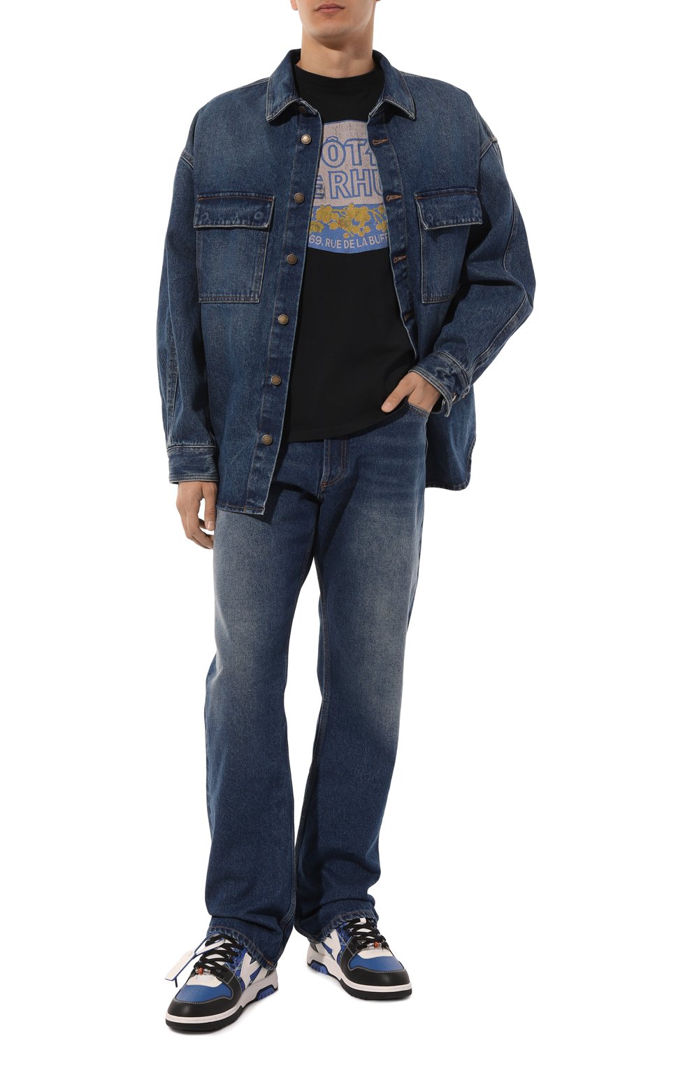 Кожаные кеды out off office OFF-WHITE, арт. 0MIA189S24LEA015, фото 2