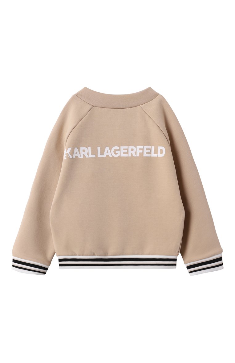 Детский комплект из трех предметов KARL LAGERFELD KIDS бежевого цвета, арт. Z30503 | Фото 3 (Нос: Не проставлено; Кросс-КТ НВ: Костюм; Ростовка одежда: 18 мес | 86 см, 9 мес | 74 см, 12 мес | 80 см)