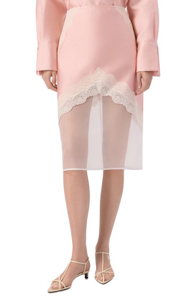 Юбка JIL SANDER светло-розового цвета по цене 270500 руб., арт. J03MA0257/J55099, фото 3 Юбка JIL SANDER, арт. J03MA0257/J55099, фото 3