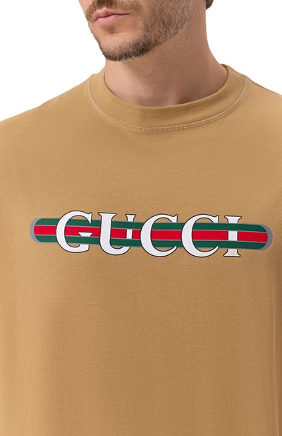 Хлопковая футболка GUCCI, арт. 784361/XJGTE, фото 5