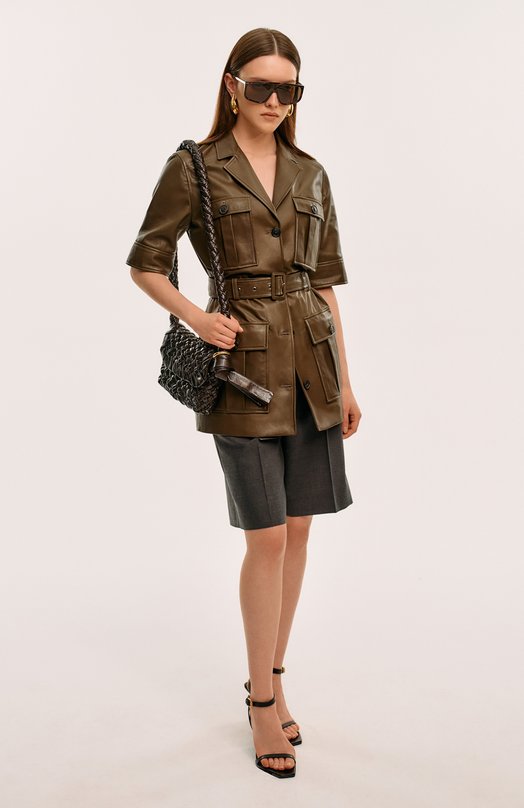 Кожаные босоножки May Saint Laurent 822392/DWE00 Коричневый  822392/DWE00 Фото 8
