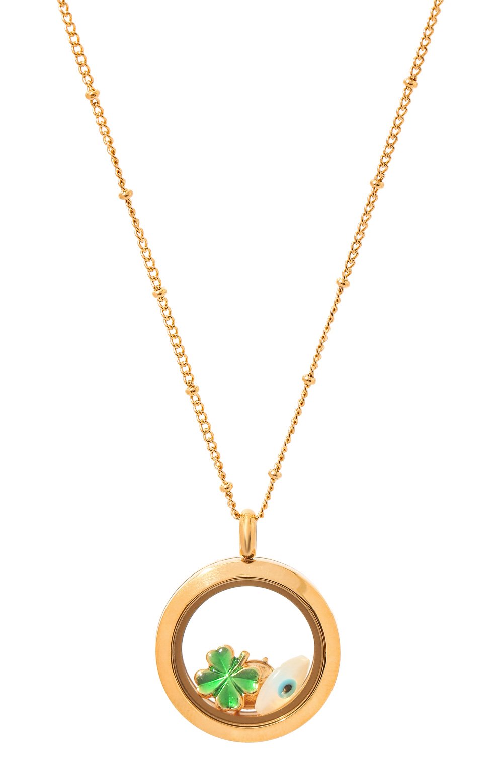 Кулон на цепочке HYPSO, арт. L0CKET MEDIUM 3 CHARMS G0LD C0L0R, фото 3