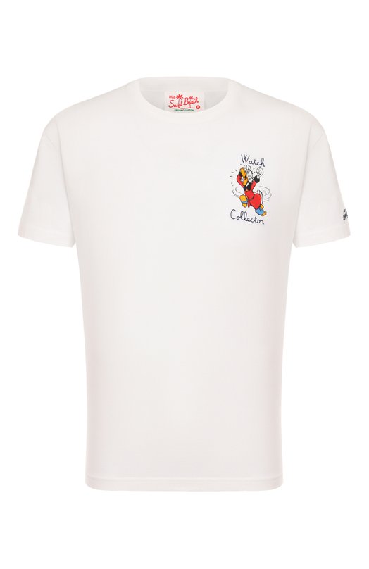 Хлопковая футболка MC2 Saint Barth STBM TSHIRT MAN/02912H Белый STBM TSHIRT MAN/02912H