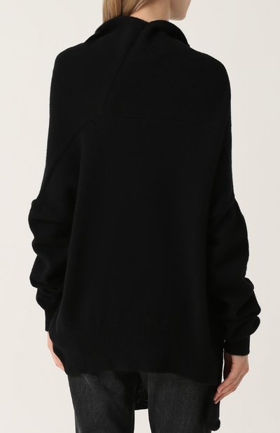 Шерстяной кардиган YOHJI YAMAMOTO черного цвета по цене 63850 руб., арт. YQ-K80-146, фото 4 Шерстяной кардиган YOHJI YAMAMOTO, арт. YQ-K80-146, фото 4