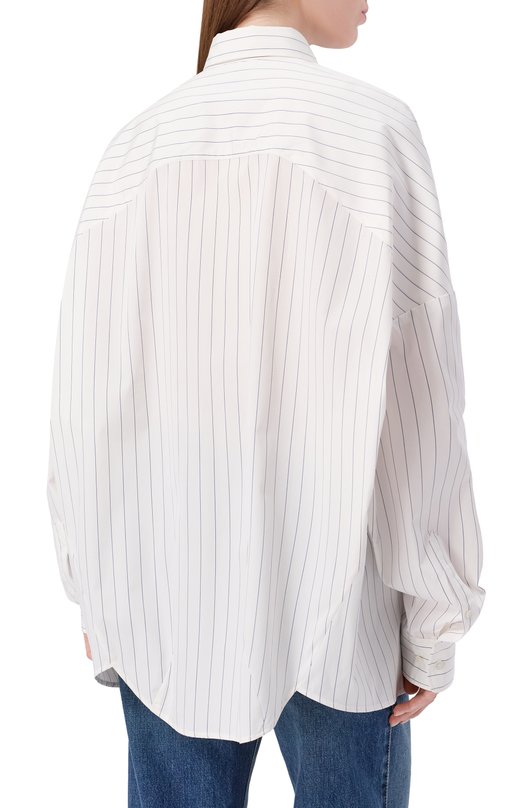 Хлопковая рубашка Dries Van Noten 010700-2021-509 Белый  010700-2021-509 Фото 4