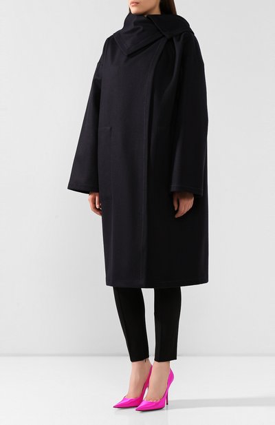 Шерстяное пальто DRIES VAN NOTEN темно-синего цвета по цене 85950 руб., арт. 192-10243-8211, фото 3 Шерстяное пальто DRIES VAN NOTEN, арт. 192-10243-8211, фото 3