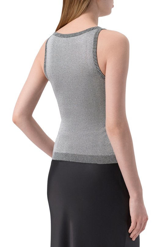 Топ из вискозы Missoni DC26SK01/BK01H3 Серебряный  DC26SK01/BK01H3 Фото 4