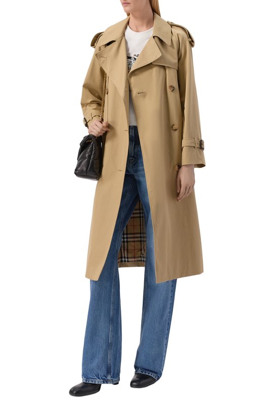 Хлопковый тренч Burberry 8119066 Бежевый  8119066 Фото 2
