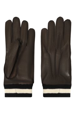 Мужские кожаные перчатки BALLY коричневого цвета, арт. MGL006/PE037 | Фото 2 (Материал: Натуральная кожа; Нос: Не проставлено; Материал сплава: Проставлено; Мужское Кросс-КТ: Кожа и замша)