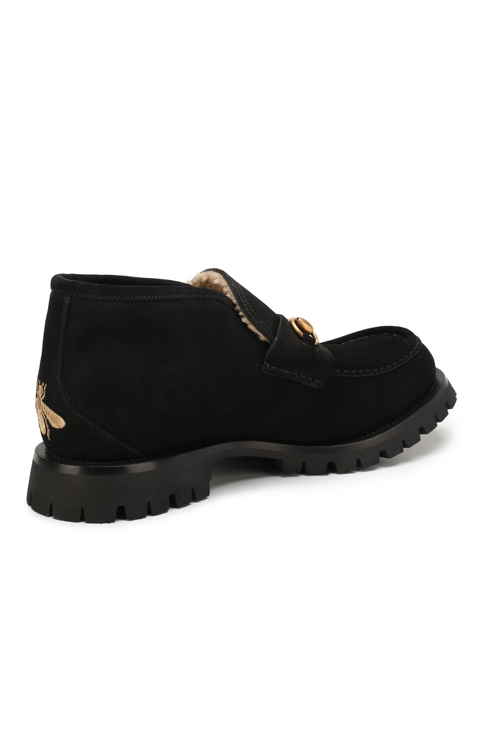 Замшевые лоферы horsebit GUCCI, арт. 575126/CMA90, фото 4