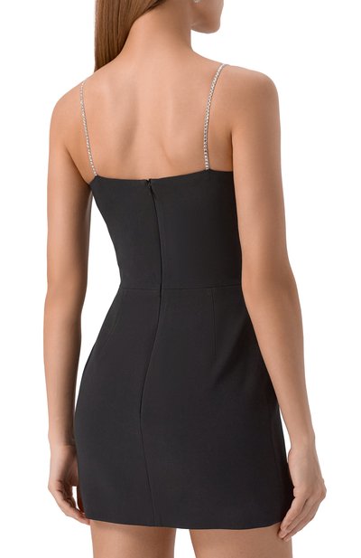 Платье с отделкой стразами DAVID KOMA черного цвета по цене 277500 руб., арт. PF25DK75D, фото 4 Платье с отделкой стразами DAVID KOMA, арт. PF25DK75D, фото 4