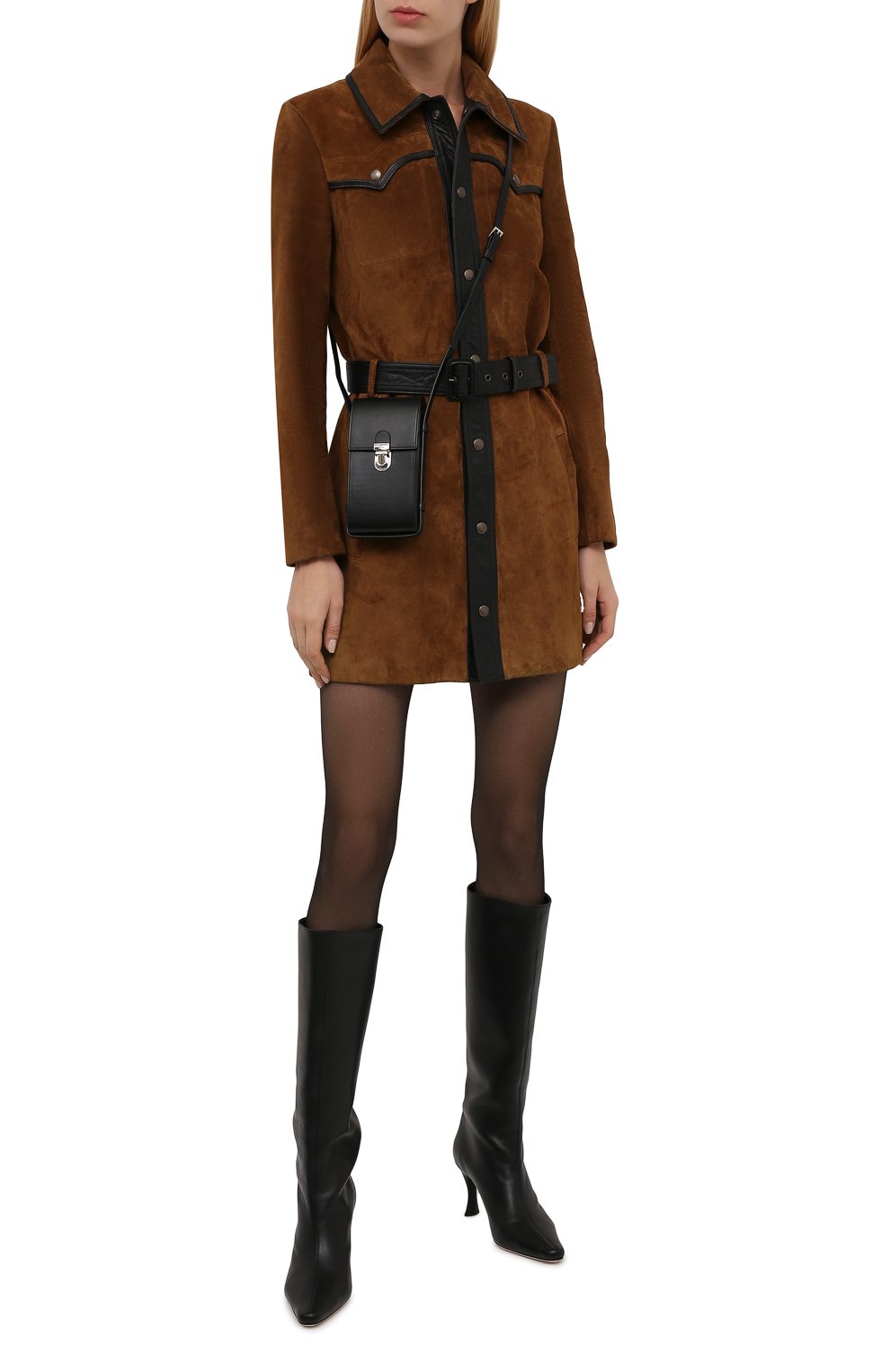 Замшевое платье SAINT LAURENT, арт. 661328/YC2VV, фото 2