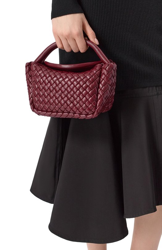 Сумка Cobble small Bottega Veneta 805739 V3RG1 Бордовый  805739 V3RG1 Фото 2