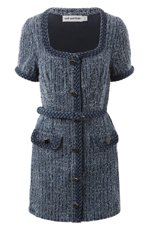 Джинсовое платье self-portrait PF24-836S-BL Синий PF24-836S-BL