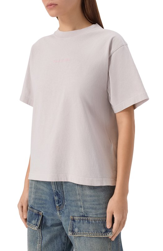 Хлопковая футболка Balenciaga 850990/TTVJ1 Серый  850990/TTVJ1 Фото 3