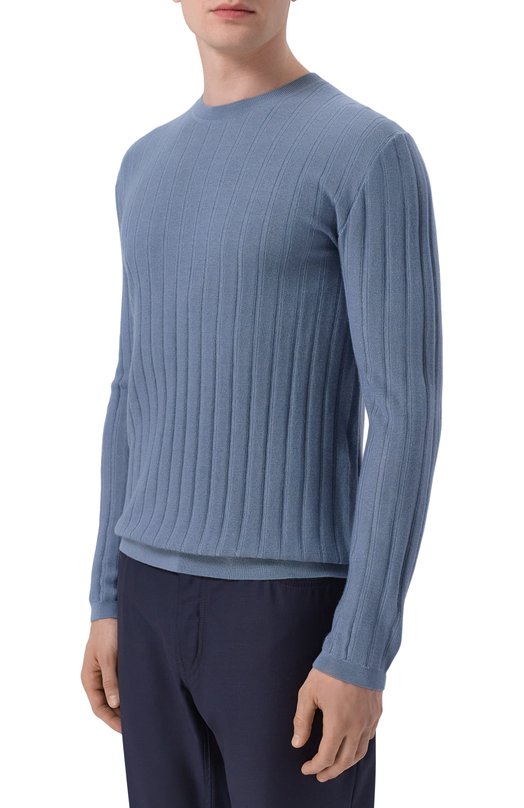Джемпер из кашемира и шелка Brioni UMQ90L/PDK04 Голубой  UMQ90L/PDK04 Фото 3