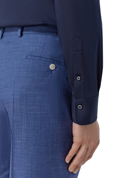 Хлопковая сорочка ALESSANDRO GHERARDI темно-синего цвета по цене 41050 руб., арт. BP1-3G-7T/M009, фото 5 Хлопковая сорочка ALESSANDRO GHERARDI, арт. BP1-3G-7T/M009, фото 5