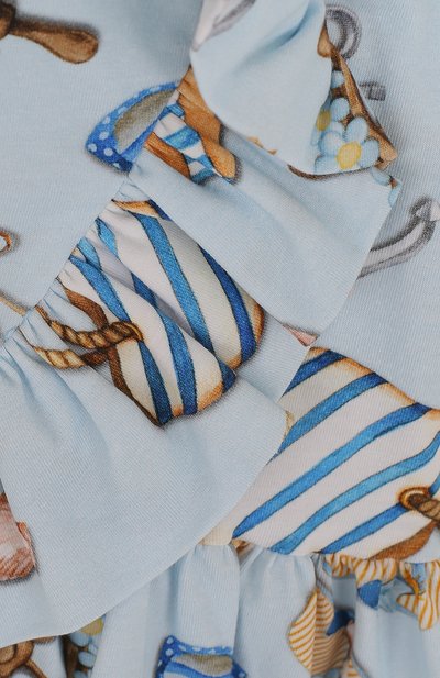 Хлопковое платье с декоративной оборкой MONNALISA, арт. 311919, фото 3