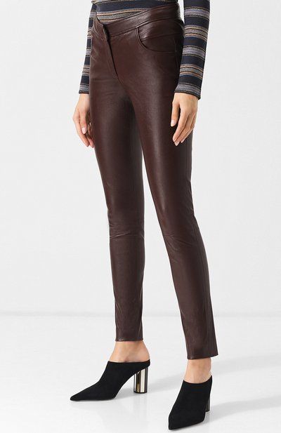 Однотонные кожаные брюки с карманами BRUNELLO CUCINELLI, арт. M0V32P6712, фото 3