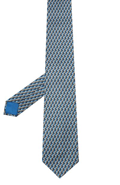 Шелковый галстук ZILLI синего цвета по цене 25800 руб., арт. 50529/TIES, фото 2 Шелковый галстук ZILLI, арт. 50529/TIES, фото 2