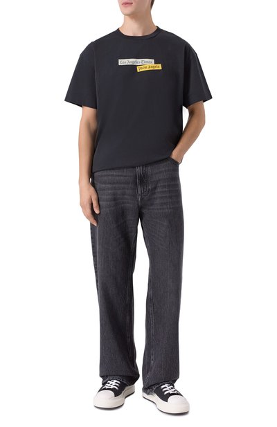 Хлопковая футболка PALM ANGELS, арт. PMAA109F25JER004, фото 2