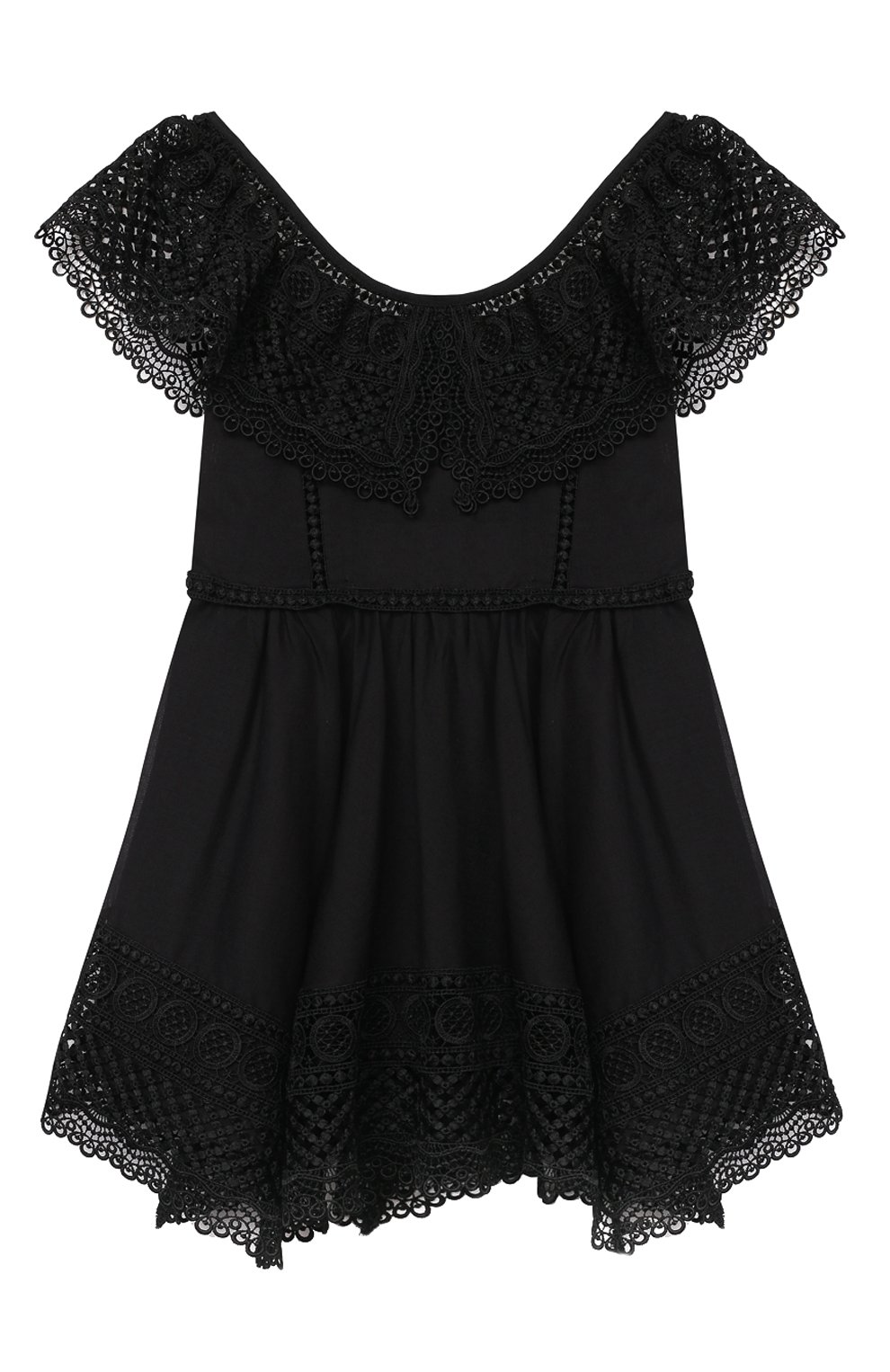 Хлопковое платье CHARO RUIZ IBIZA черного цвета по цене 30800 руб., арт. 9761/4-8, фото 1 Хлопковое платье CHARO RUIZ IBIZA, арт. 9761/4-8, фото 1