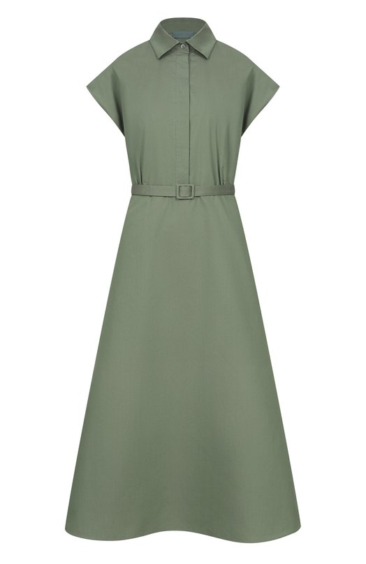 Платье из хлопка и шелка MVST M26.2PW.D017/F084 P0P MIST0 SETA Хаки M26.2PW.D017/F084 P0P MIST0 SETA