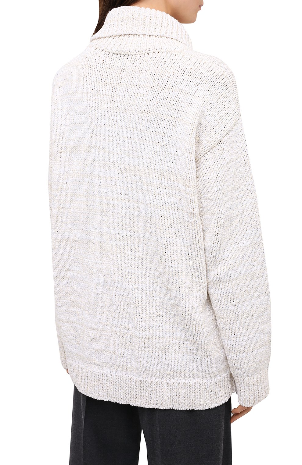 Хлопковый кардиган BOTTEGA VENETA белого цвета по цене 185500 руб., арт. 628713/VKWB0, фото 4 Хлопковый кардиган BOTTEGA VENETA, арт. 628713/VKWB0, фото 4