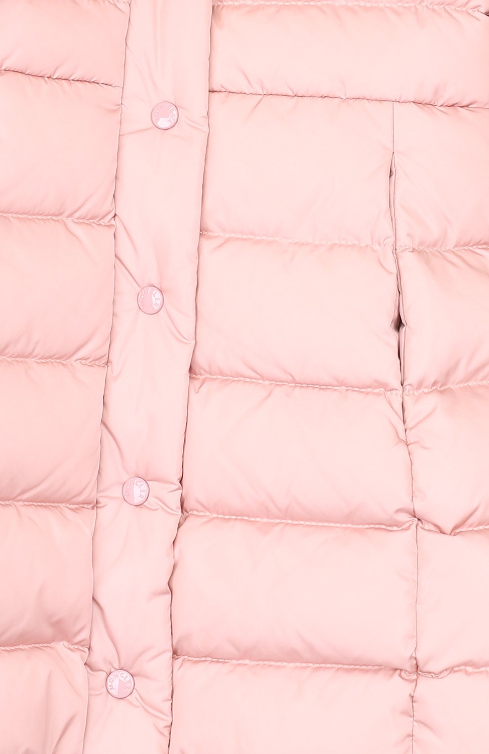 Пуховое пальто на молнии с капюшоном и меховой отделкой MONCLER ENFANT, арт. D2-954-49392-25-54155/8-10A, фото 3