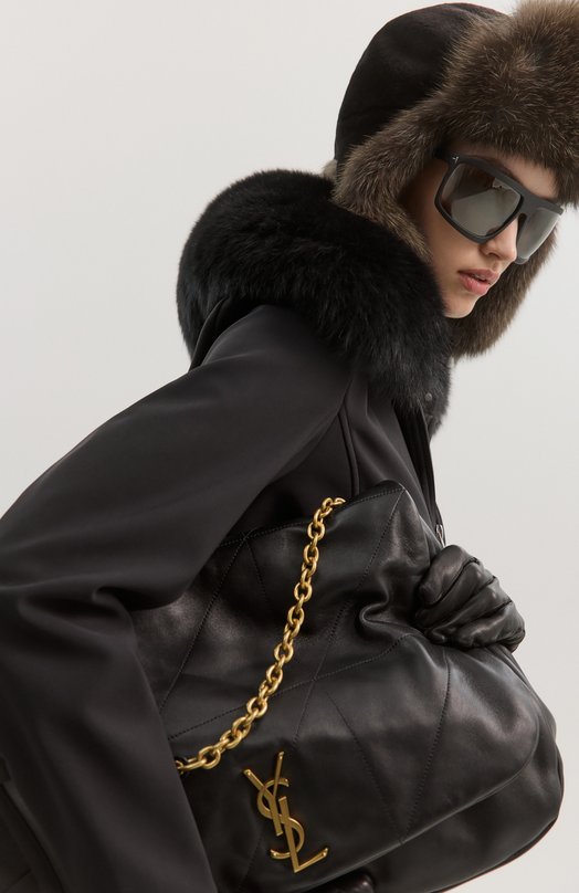 Меховая шапка-ушанка из норки и соболя MVST MH-03 SABLE FARM SIL 6/7 +MINK Чёрный  MH-03 SABLE FARM SIL 6/7 +MINK Фото 3