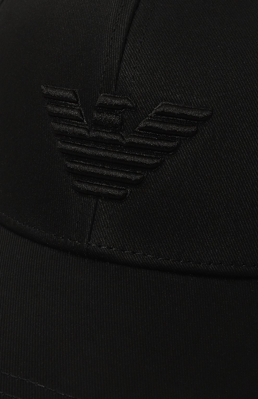 Хлопковая бейсболка EMPORIO ARMANI черного цвета по цене 8755 руб., арт. 230102/4R500, фото 3 Хлопковая бейсболка EMPORIO ARMANI, арт. 230102/4R500, фото 3