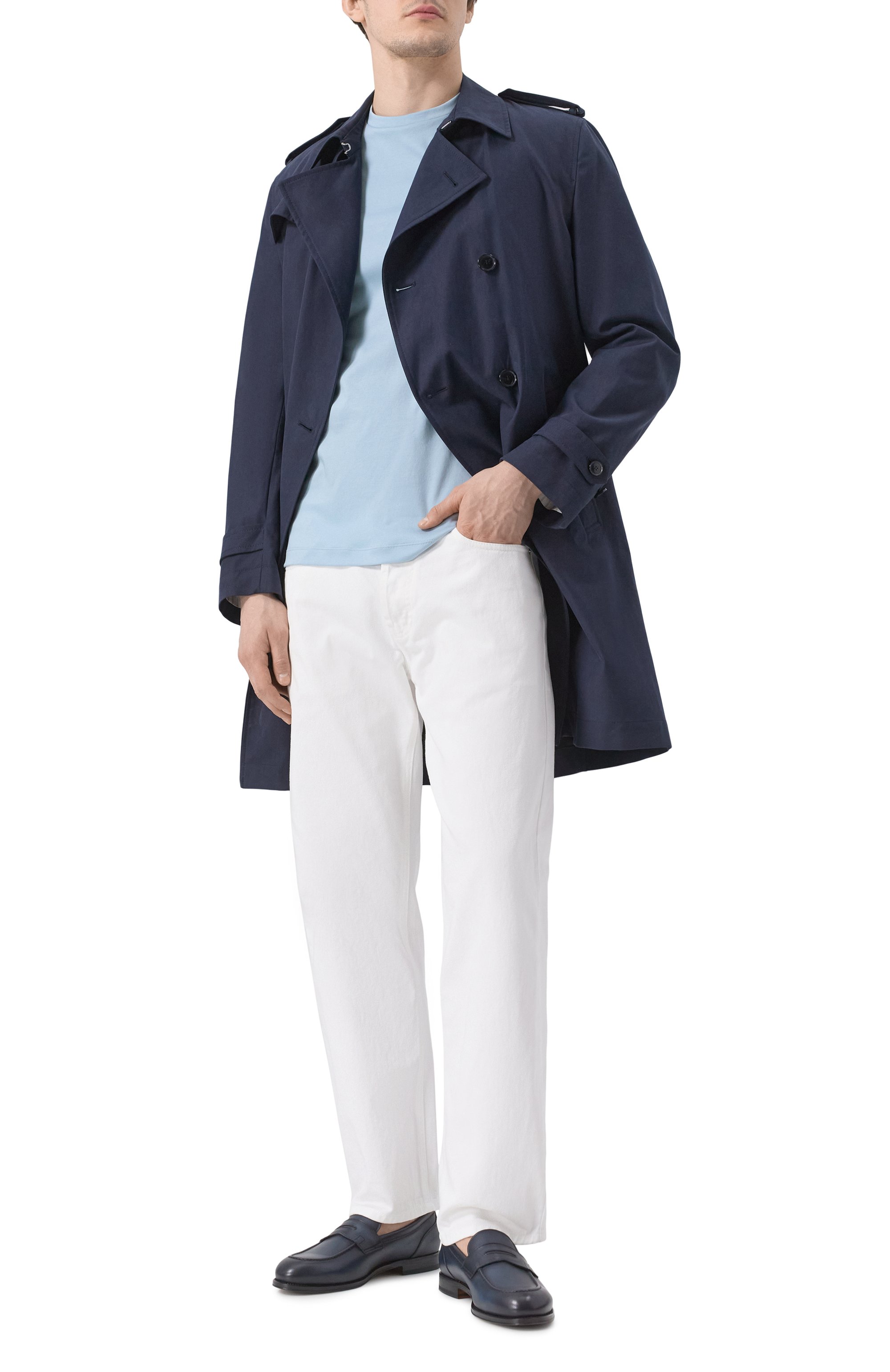 Кожаные пенни-лоферы W.GIBBS темно-синего цвета по цене 61550 руб., арт. 2366002/AMANDA, фото 2 Кожаные пенни-лоферы W.GIBBS, арт. 2366002/AMANDA, фото 2