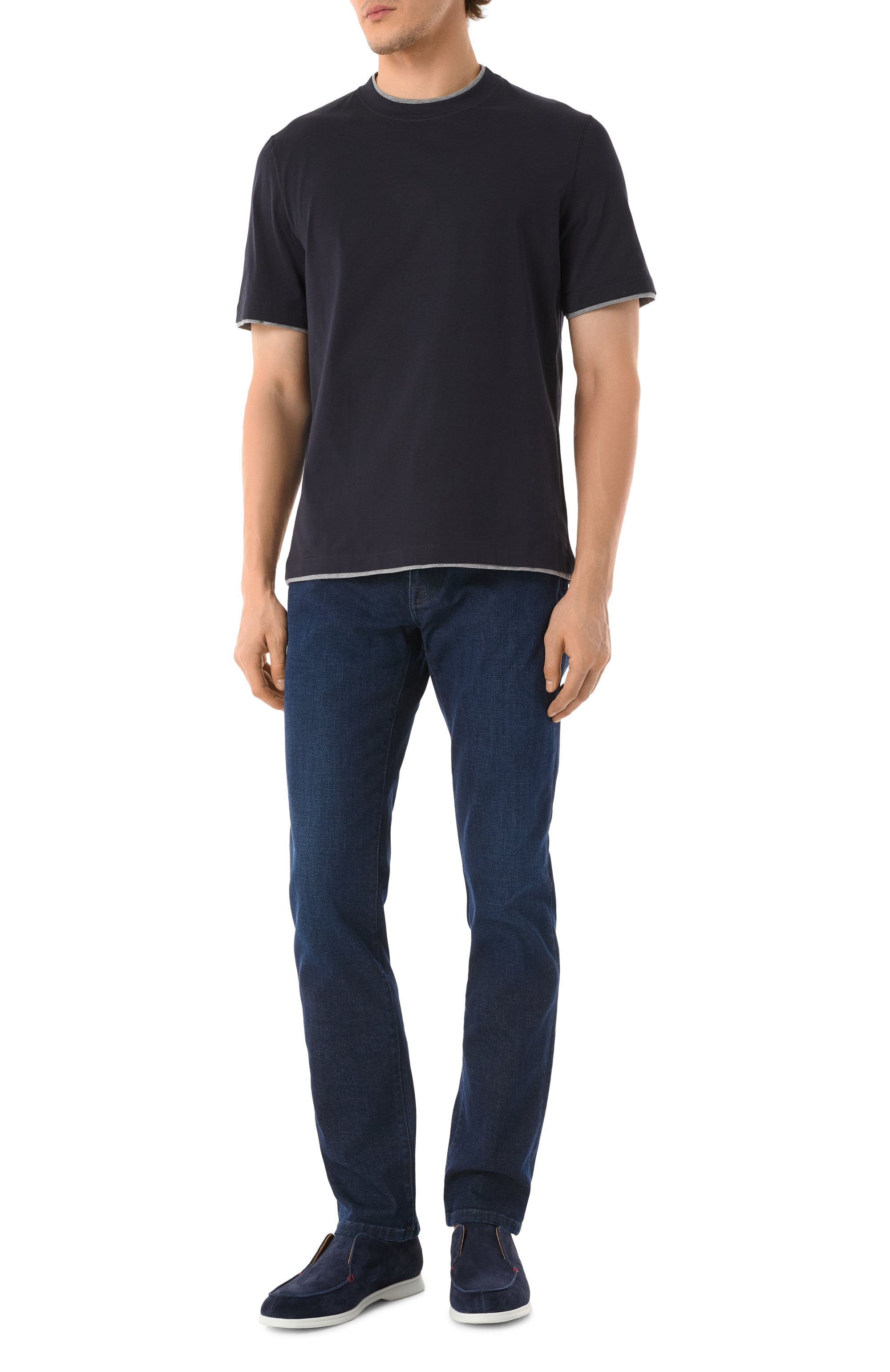 Замшевые лоферы KITON, арт. USSA086N00977, фото 2