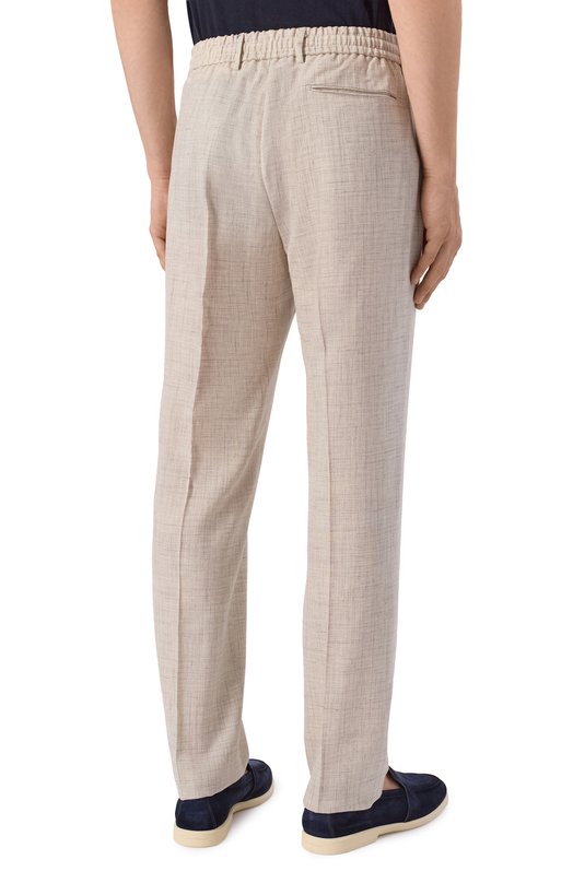 Брюки из шерсти и шелка Andrea Campagna SPIAGGIA20/LP184U Бежевый  SPIAGGIA20/LP184U Фото 4