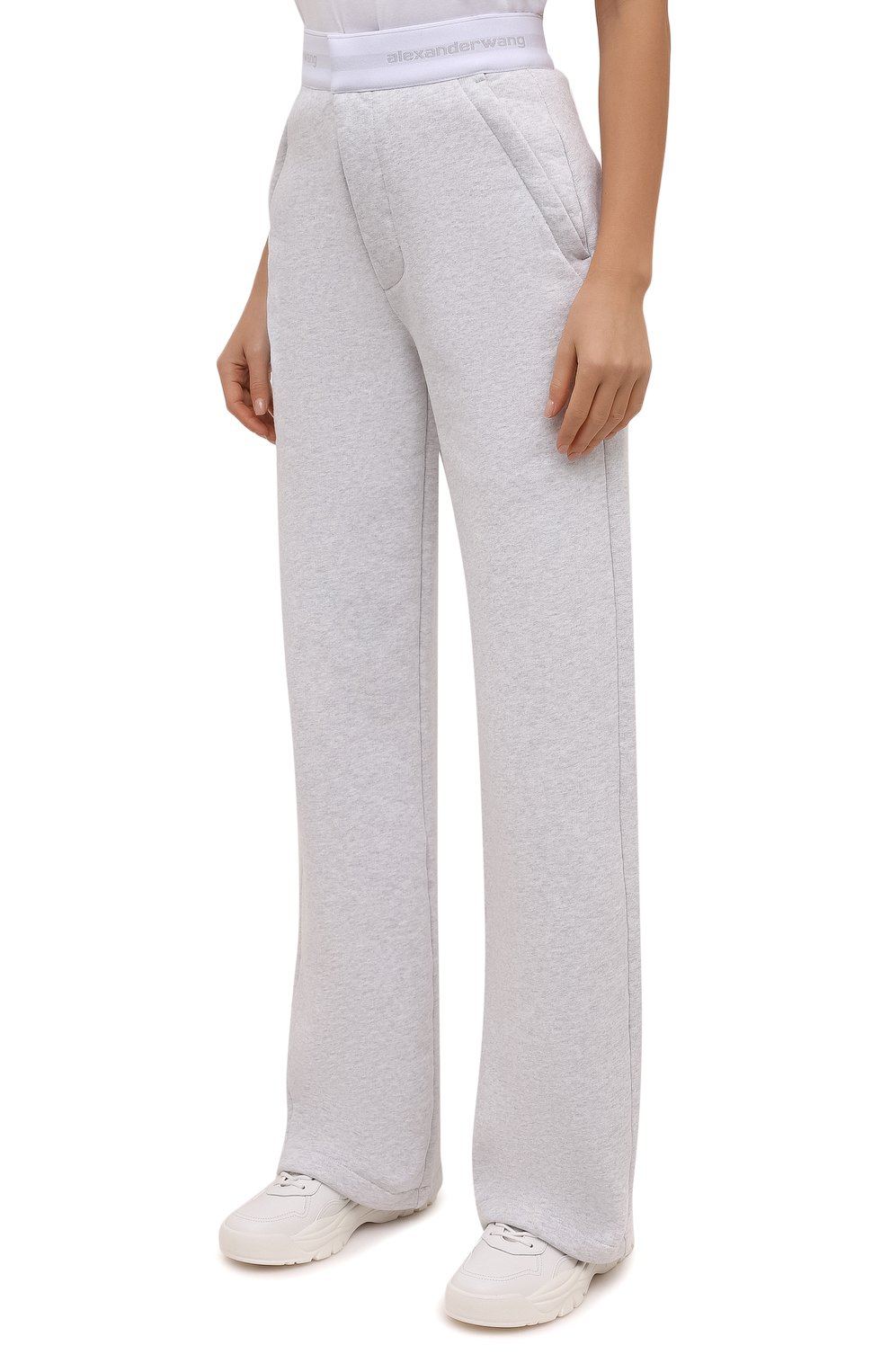 Хлопковые брюки ALEXANDERWANG.T серого цвета по цене 45150 руб., арт. 4CC3214102, фото 3 Хлопковые брюки ALEXANDERWANG.T, арт. 4CC3214102, фото 3