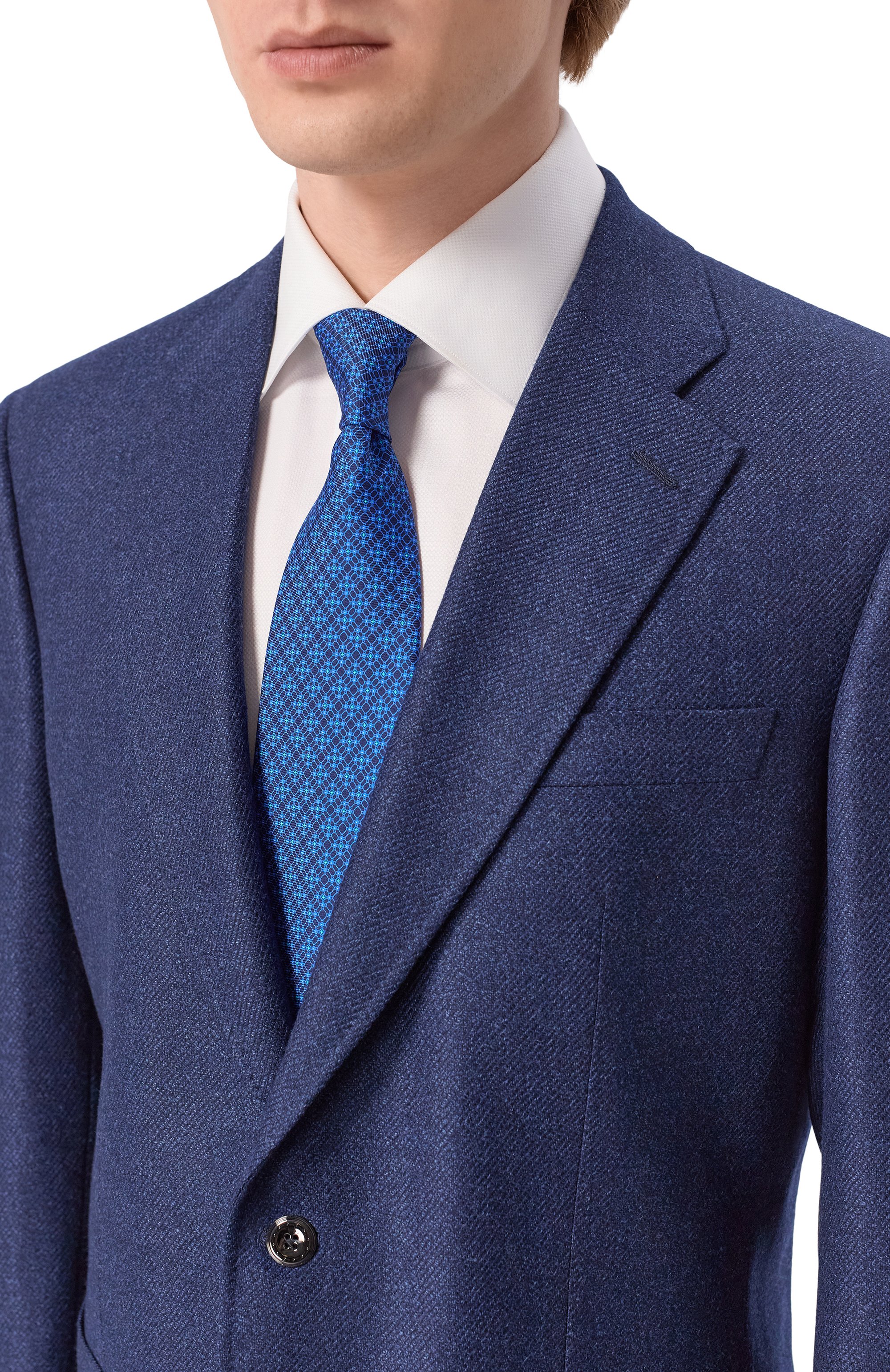 Шелковый комплект из галстука и платка STEFANO RICCI, арт. DH/59101, фото 2